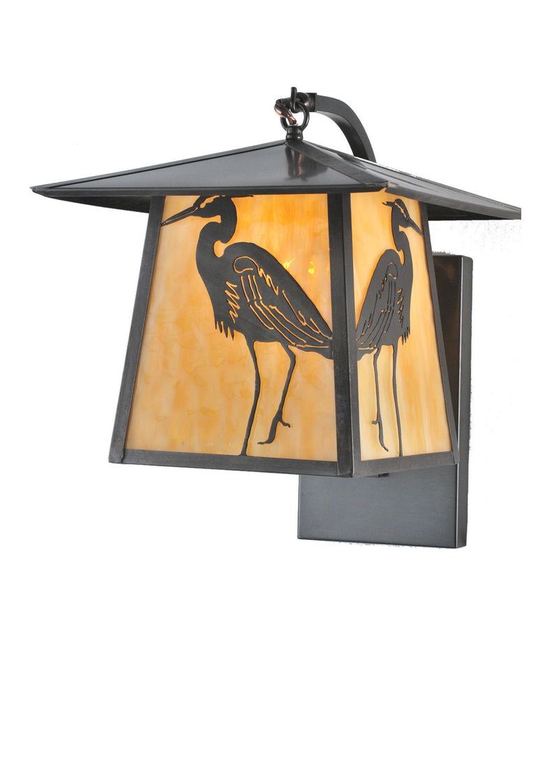 Meyda Tiffany 99456 One Light Wall Sconce, Craftsman Brown