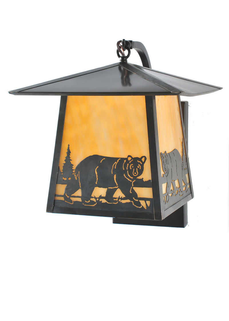 Meyda Tiffany 99458 One Light Wall Sconce, Craftsman Brown