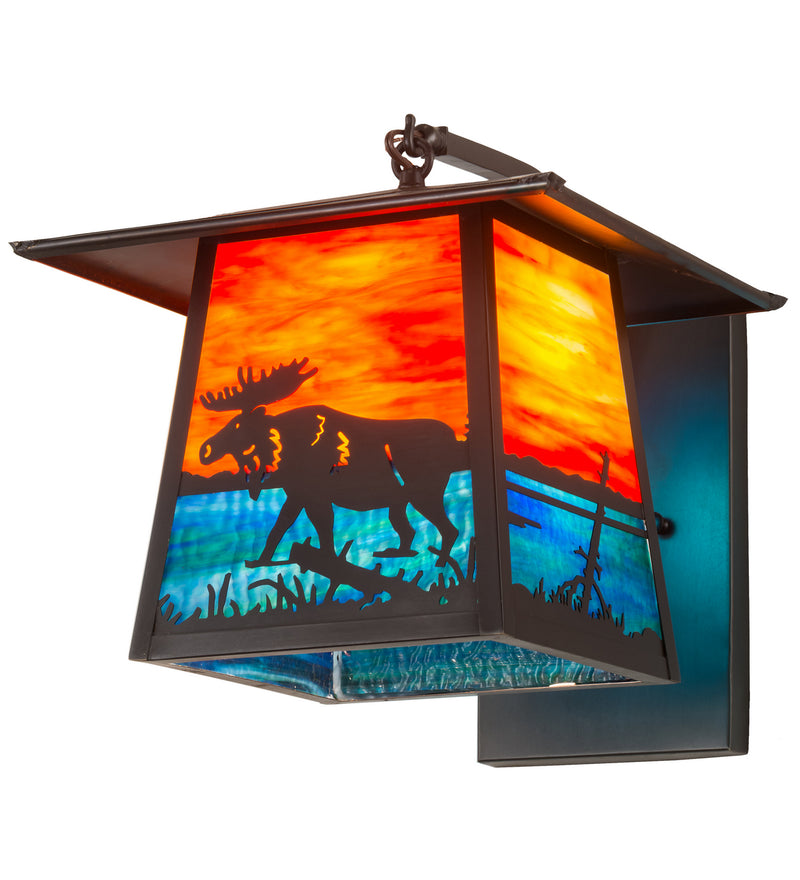 Meyda Tiffany 99460 One Light Wall Sconce, Craftsman Brown