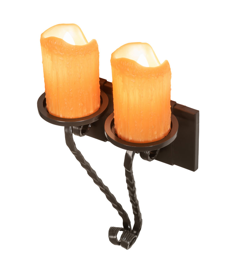 Meyda Tiffany 99467 Two Light Wall Sconce, Timeless Bronze