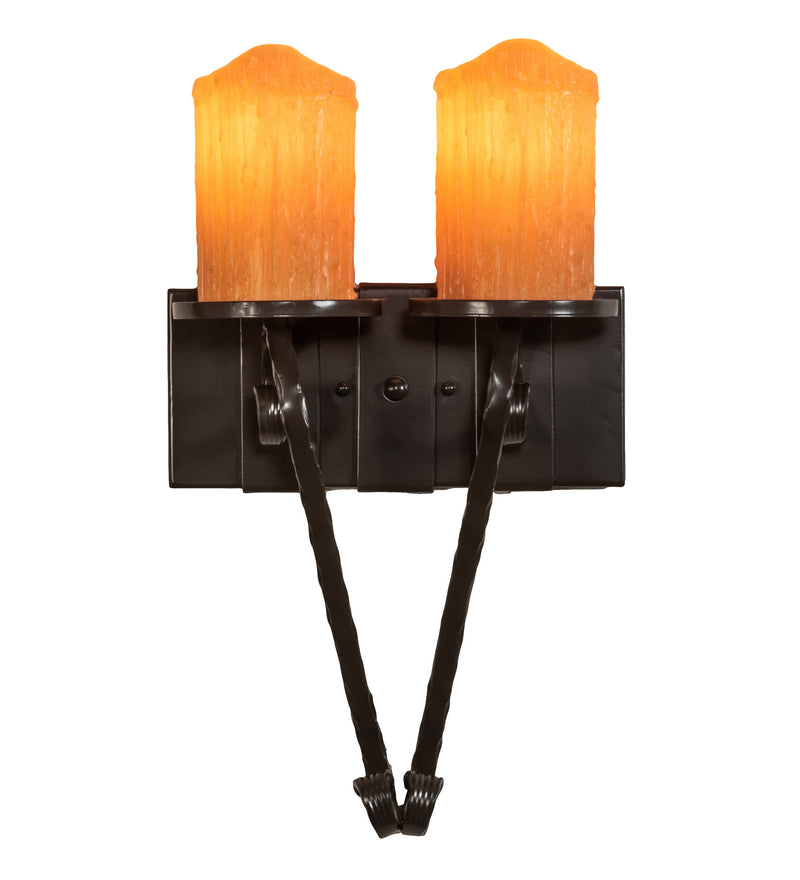 Meyda Tiffany 99467 Two Light Wall Sconce, Timeless Bronze