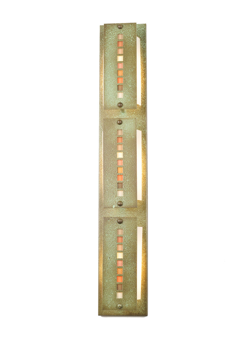 Meyda Tiffany 99516 Three Light Vanity, Black Metal,Tarnished Copper