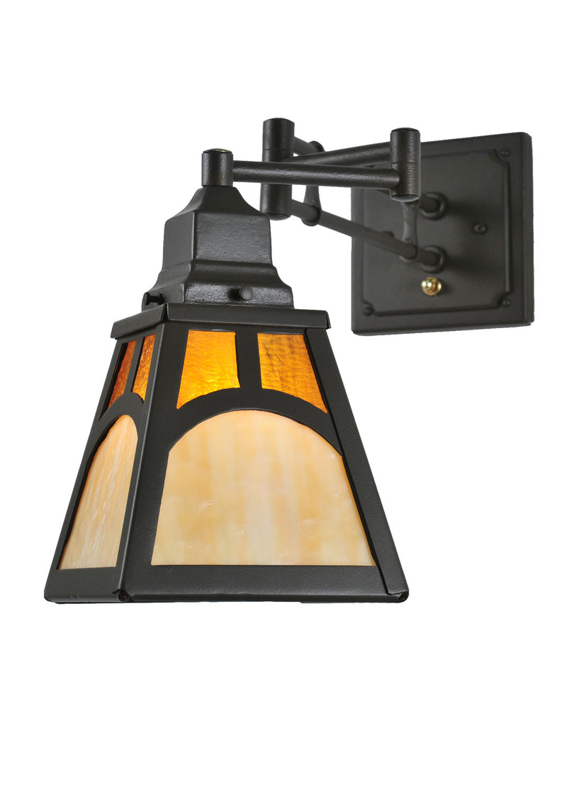 Meyda Tiffany 99517 One Light Swing Arm Wall Sconce, Timeless Bronze