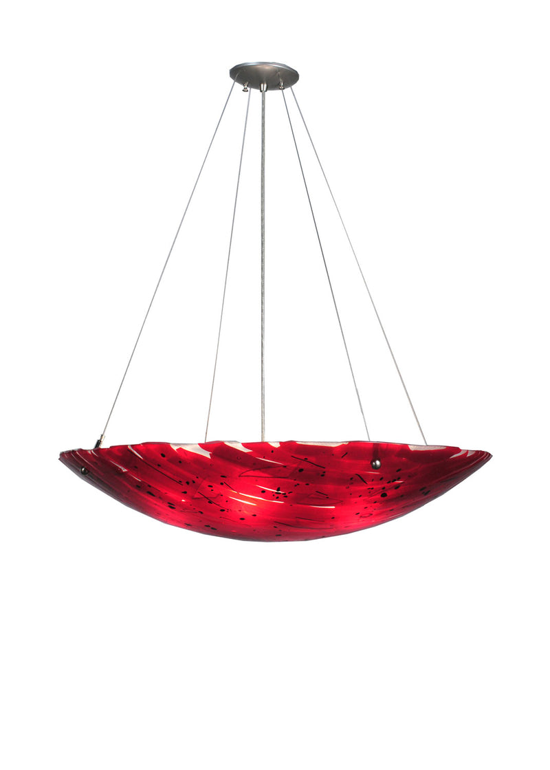 Meyda Tiffany 99540 Four Light Pendant, Black Metal,Nickel