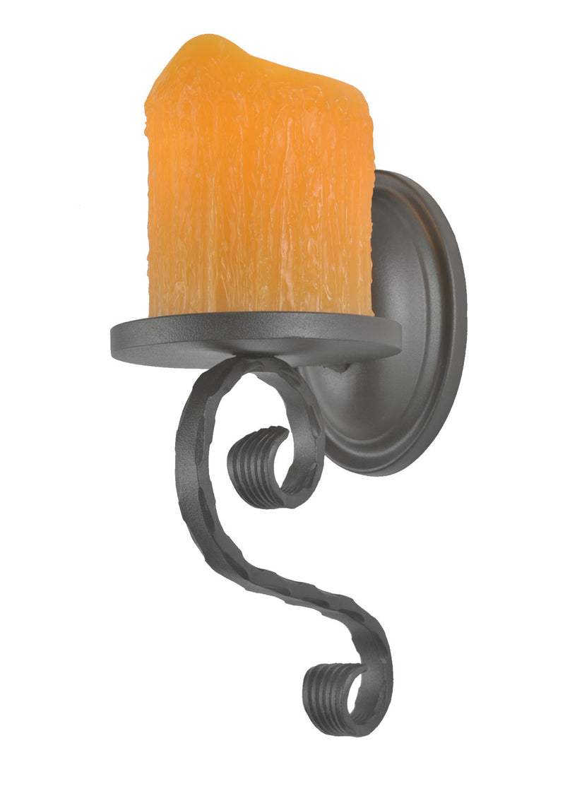 Meyda Tiffany 99553 One Light Wall Sconce, Wrought Iron