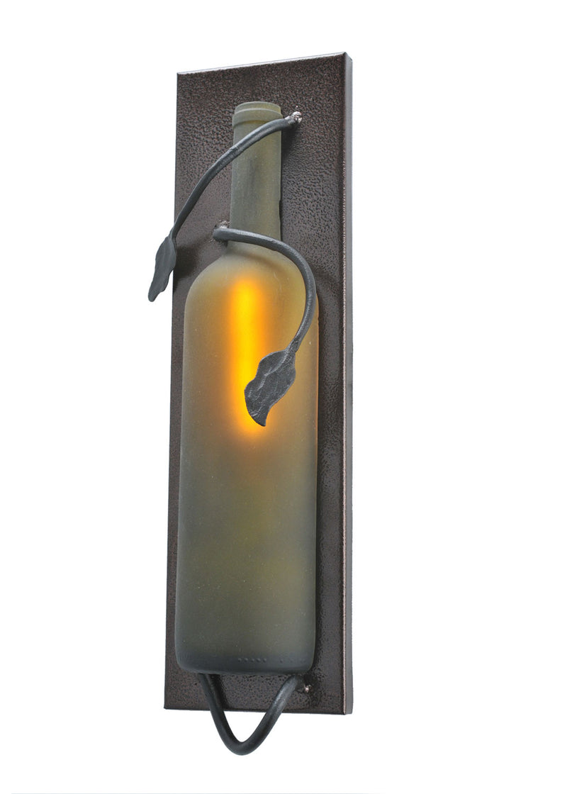 Meyda Tiffany 99586 One Light Wall Sconce, Black Metal,Copper Vein