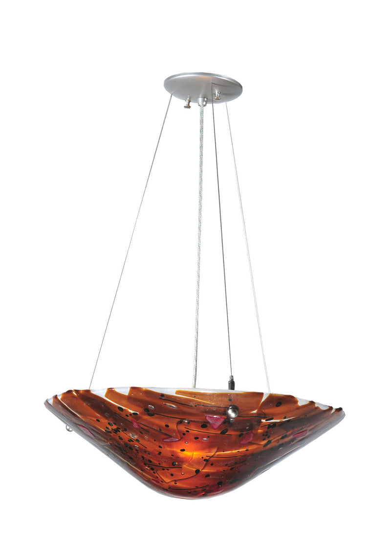Meyda Tiffany 99643 Three Light Pendant, Pewter