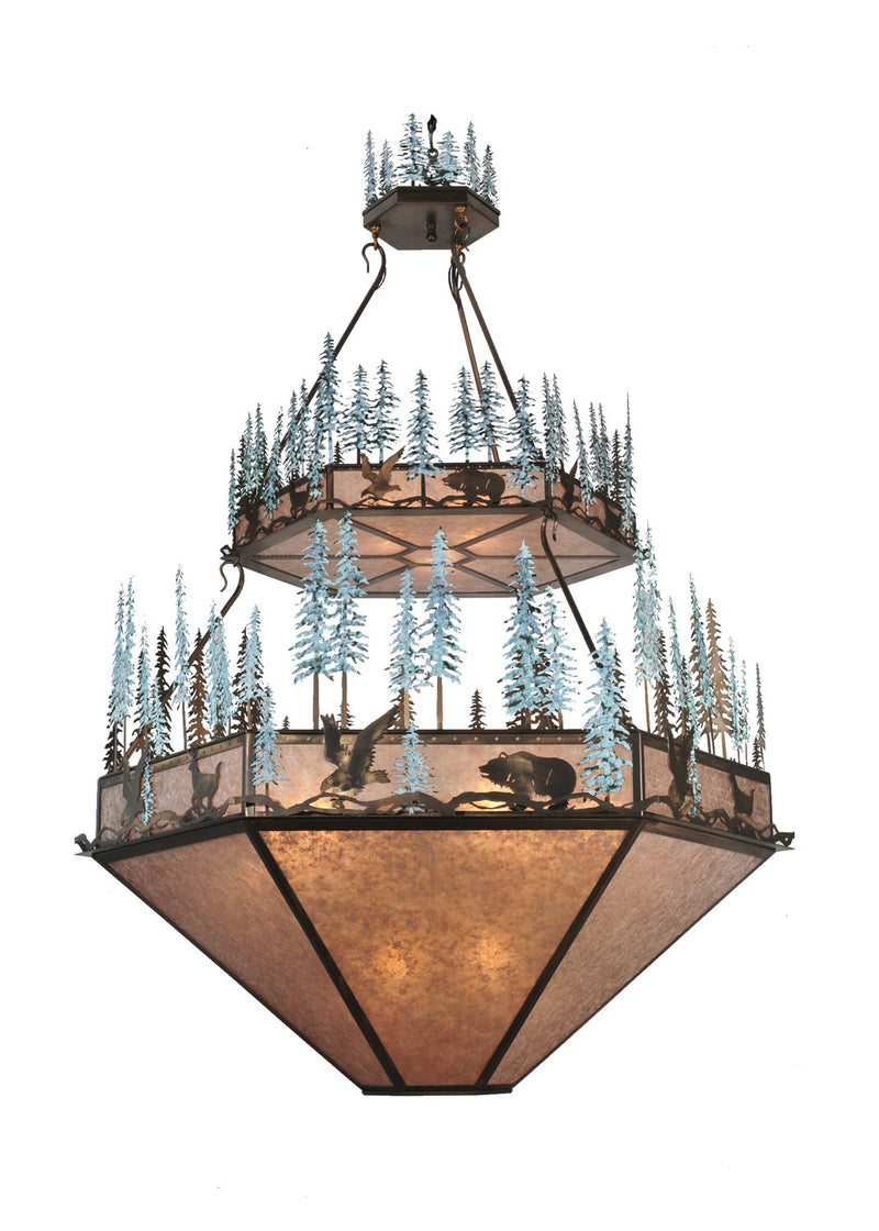 Meyda Tiffany 99685 12 Light Inverted Pendant, Antique Copper