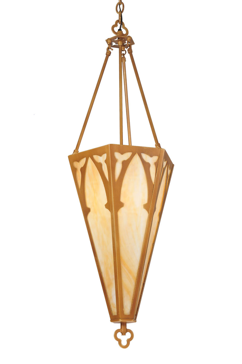 Meyda Tiffany 99726 One Light Inverted Pendant, Sahara Gold