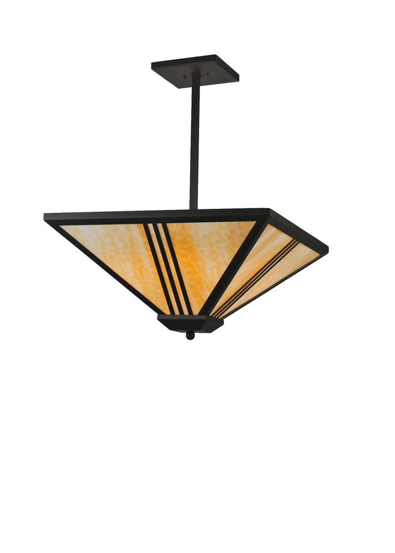 Meyda Tiffany 99751 Four Light Inverted Pendant, Wrought Iron