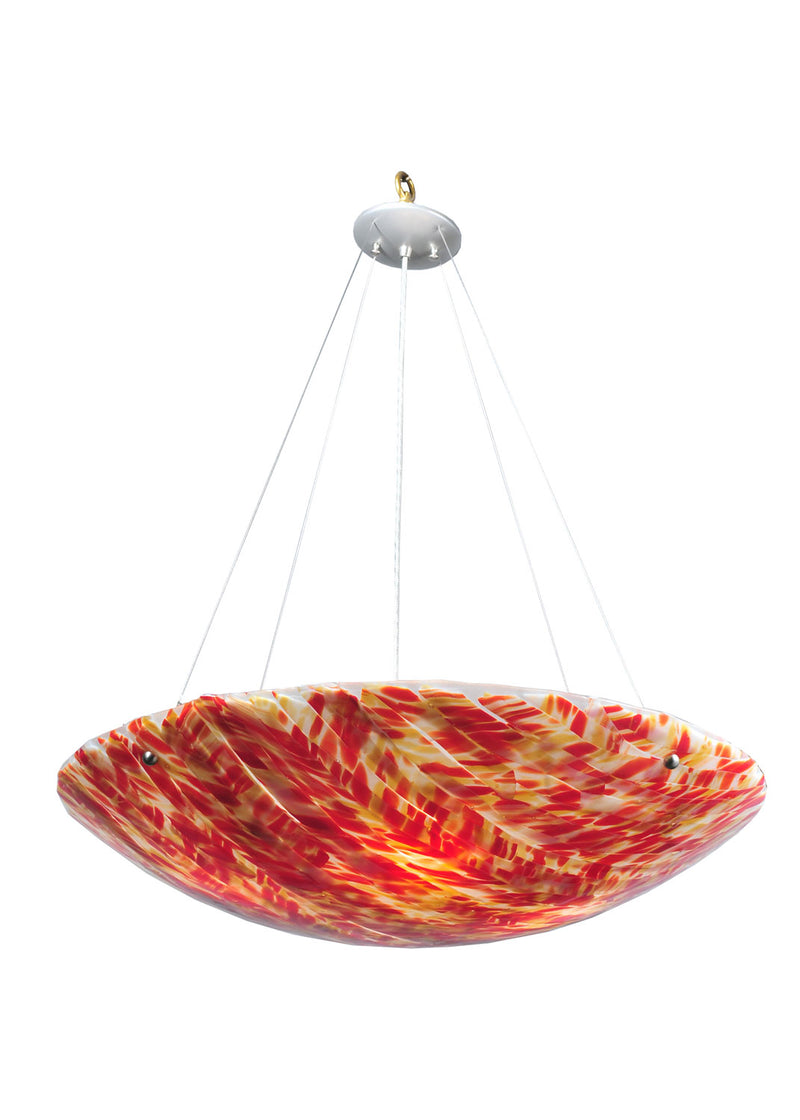 Meyda Tiffany 99777 Four Light Pendant, Black Metal,Nickel