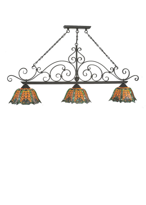 Meyda Tiffany 99901 Three Light Island Pendant, Timeless Bronze