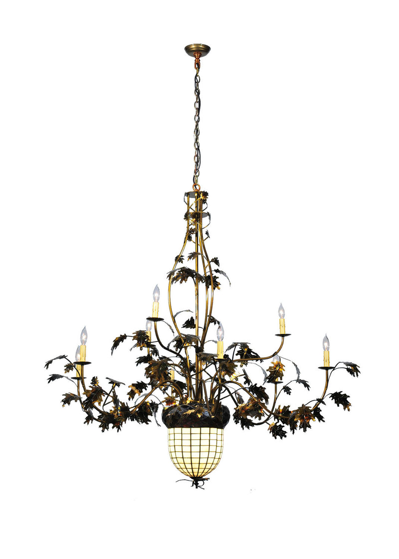 Meyda Tiffany 99911 11 Light Chandelier, Pbnawg Beige
