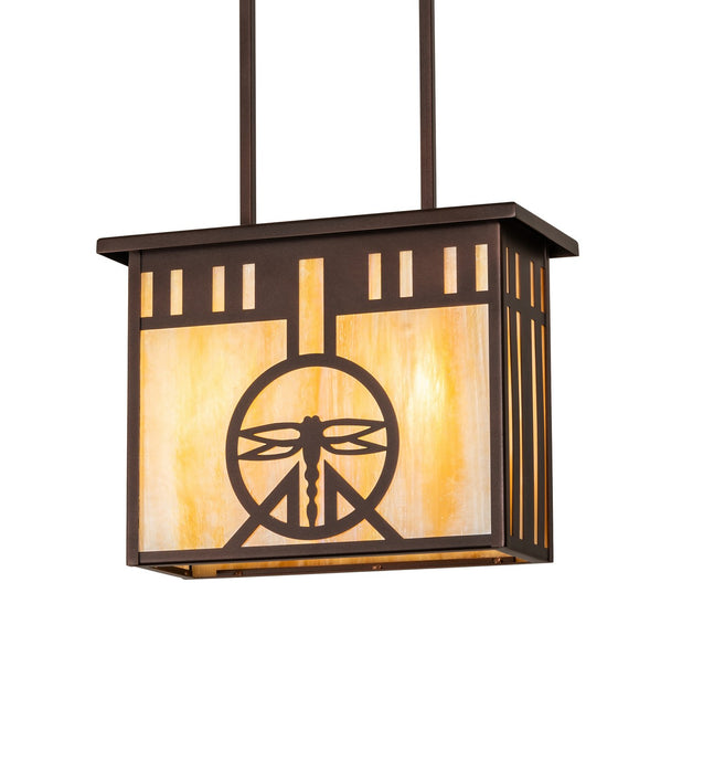 Meyda Tiffany 99998 Two Light Pendant, Mahogany Bronze