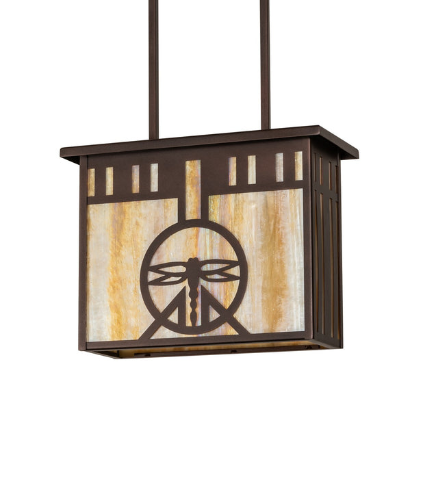 Meyda Tiffany 99998 Two Light Pendant, Mahogany Bronze