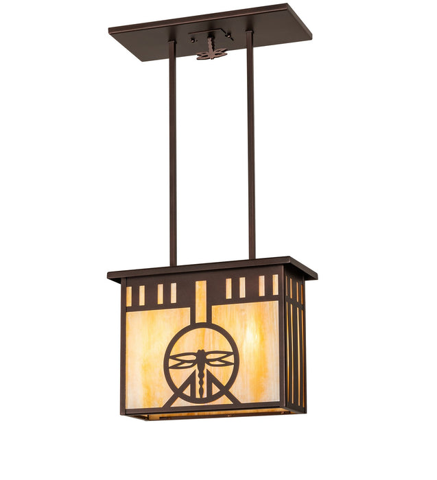 Meyda Tiffany 99998 Two Light Pendant, Mahogany Bronze