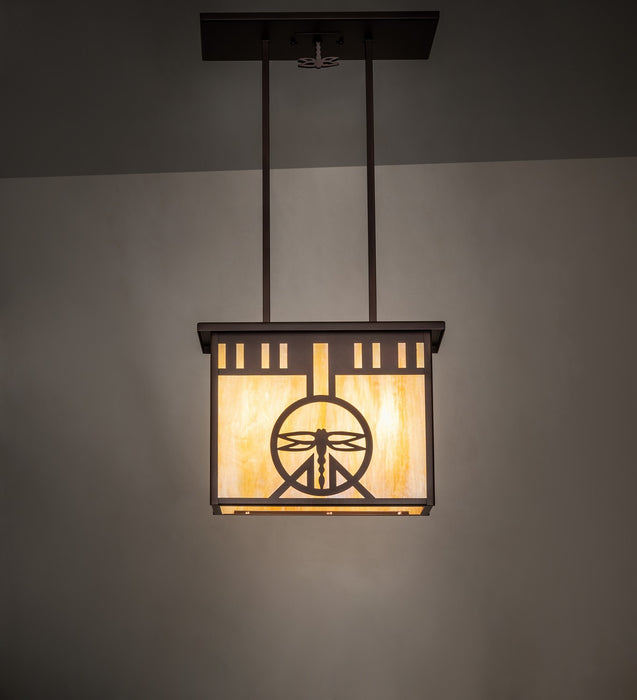 Meyda Tiffany 99998 Two Light Pendant, Mahogany Bronze