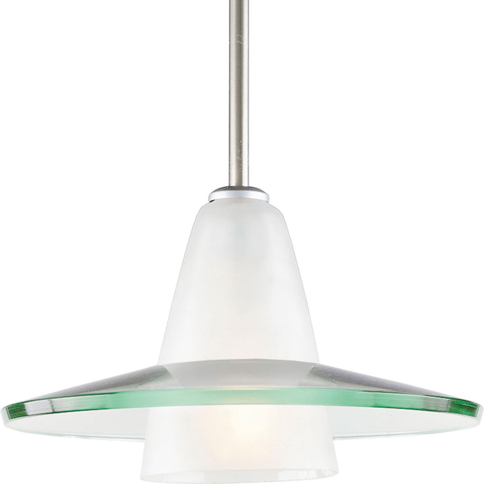 Progress Lighting P5011-09 One Light Pendant, Brushed Nickel