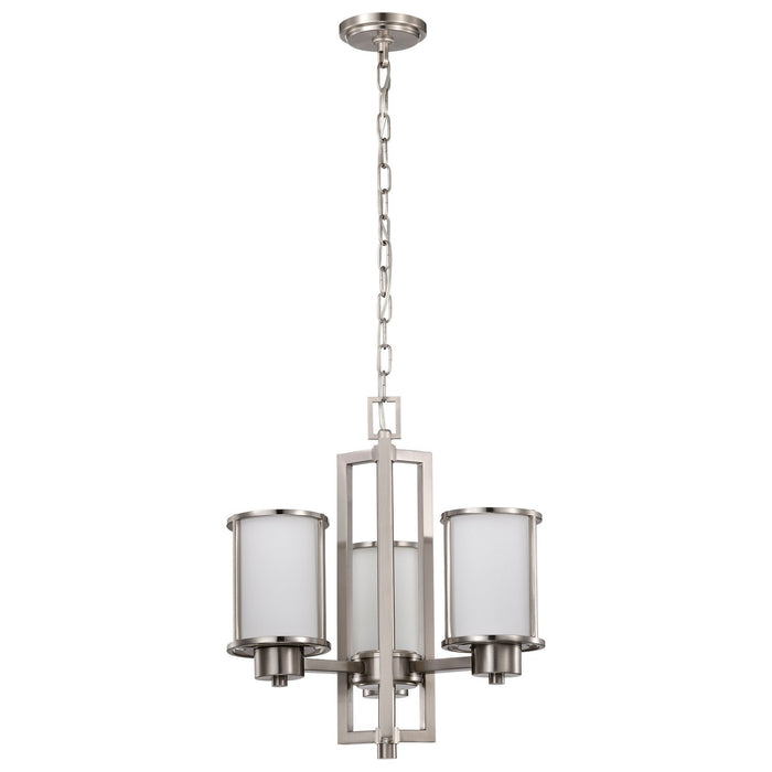 Nuvo Lighting 60-2851 Three Light Chandelier, Brushed Nickel