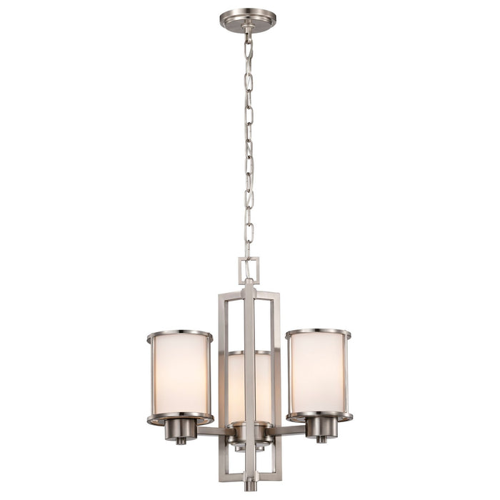 Nuvo Lighting 60-2851 Three Light Chandelier, Brushed Nickel