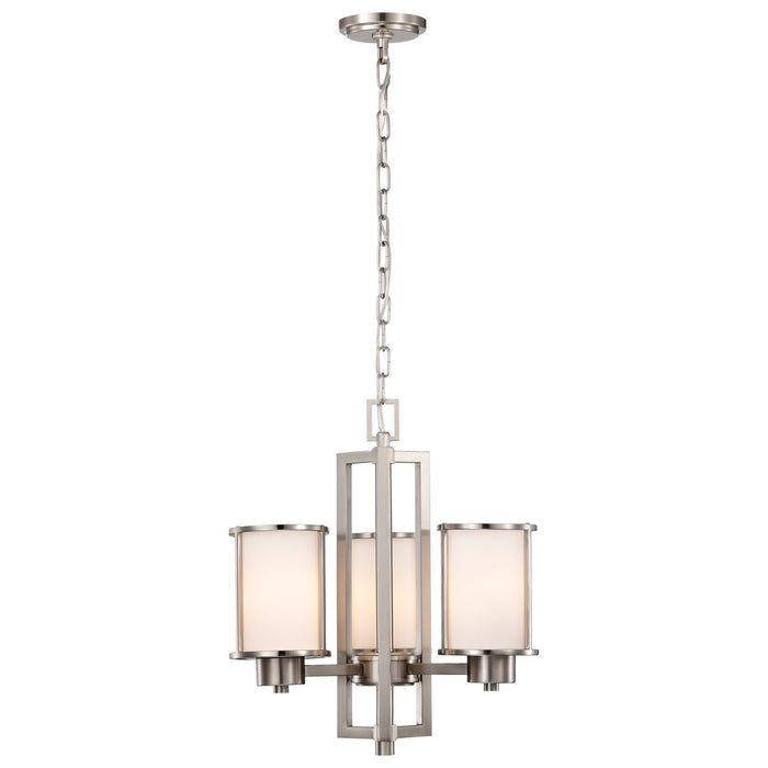 Nuvo Lighting 60-2851 Three Light Chandelier, Brushed Nickel