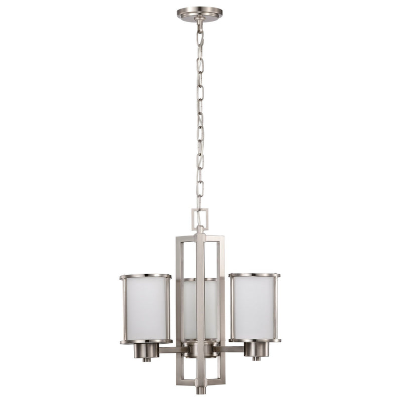 Nuvo Lighting 60-2851 Three Light Chandelier, Brushed Nickel