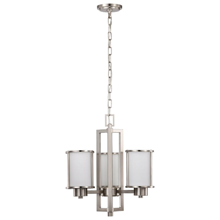 Nuvo Lighting 60-2851 Three Light Chandelier, Brushed Nickel
