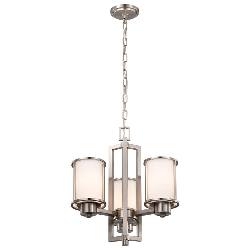Nuvo Lighting 60-2851 Three Light Chandelier, Brushed Nickel