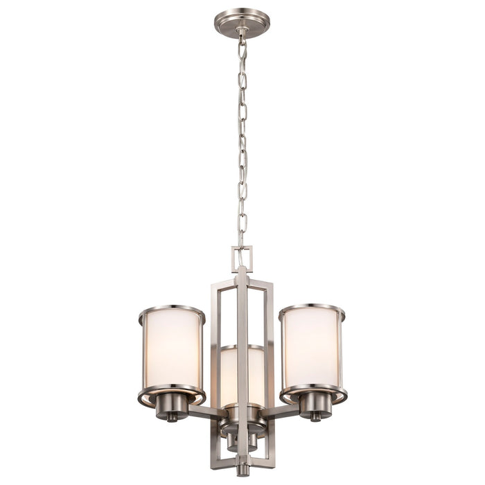 Nuvo Lighting 60-2851 Three Light Chandelier, Brushed Nickel