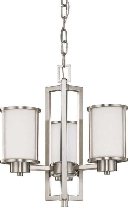 Nuvo Lighting 60-2851 Three Light Chandelier, Brushed Nickel