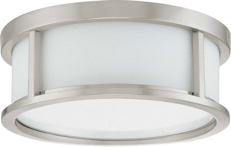 Nuvo Lighting 60-2859 Two Light Flush Mount, Brushed Nickel