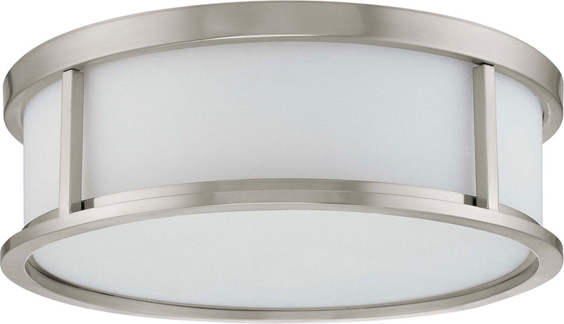 Nuvo Lighting 60-2862 Three Light Flush Mount, Brushed Nickel