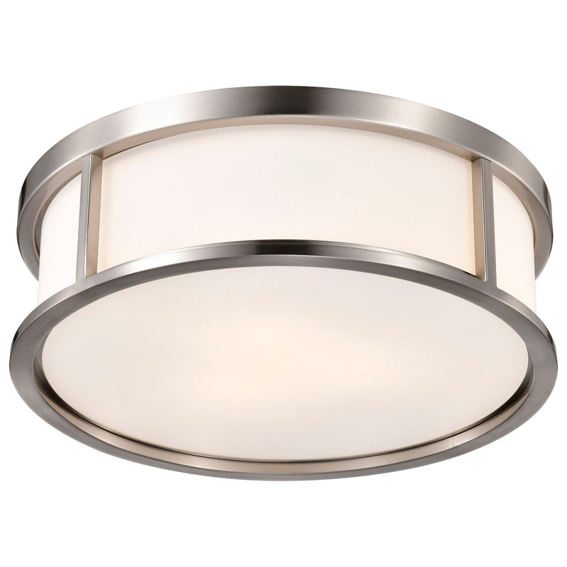 Nuvo Lighting 60-2864 Three Light Flush Mount, Brushed Nickel