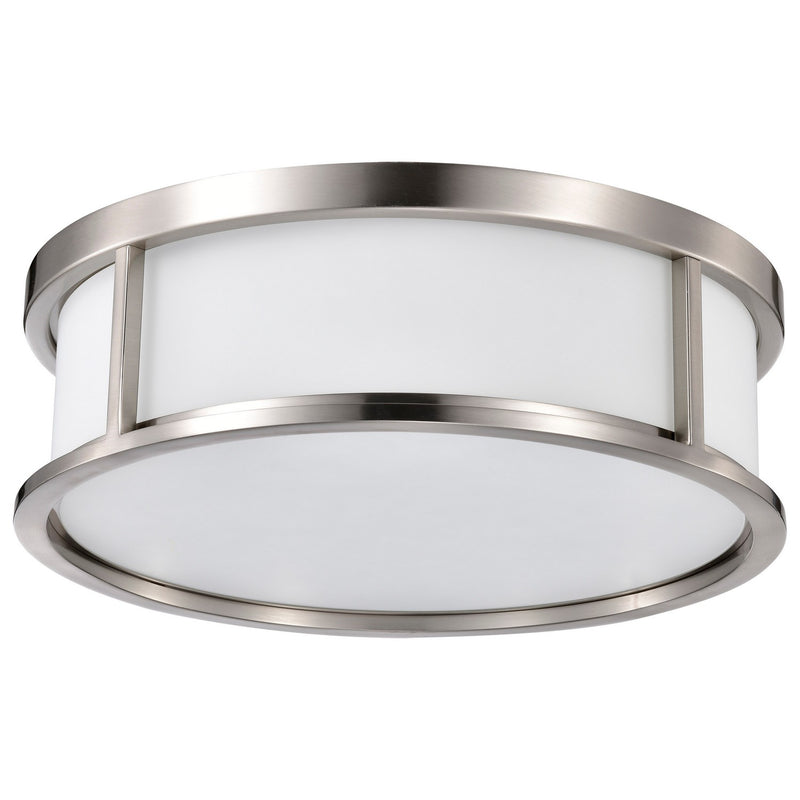 Nuvo Lighting 60-2864 Three Light Flush Mount, Brushed Nickel