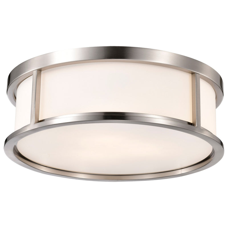 Nuvo Lighting 60-2864 Three Light Flush Mount, Brushed Nickel