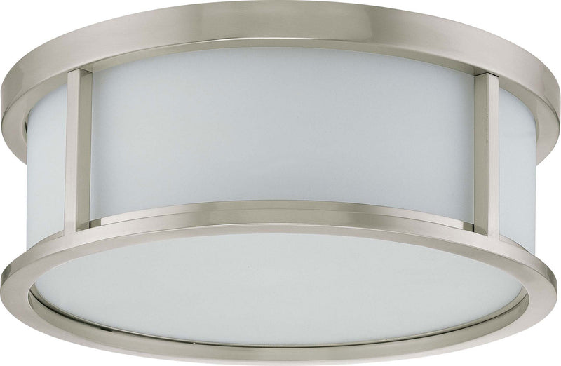 Nuvo Lighting 60-2864 Three Light Flush Mount, Brushed Nickel