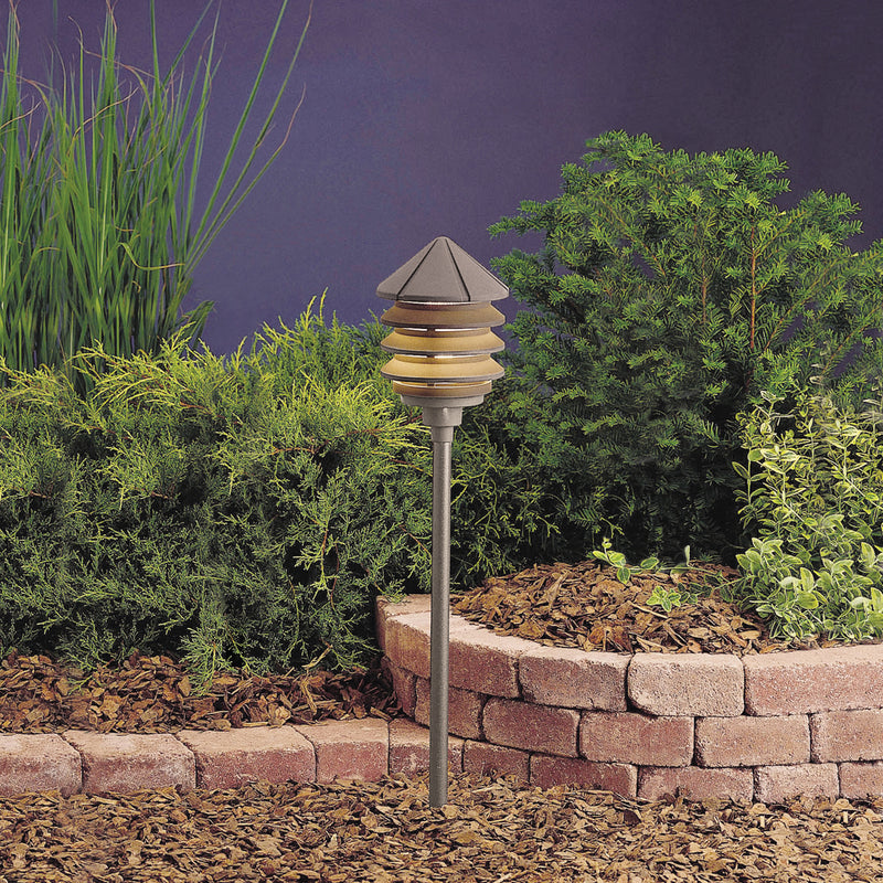 Kichler 15205AZT One Light Path & Spread, Textured Architectural Bronze