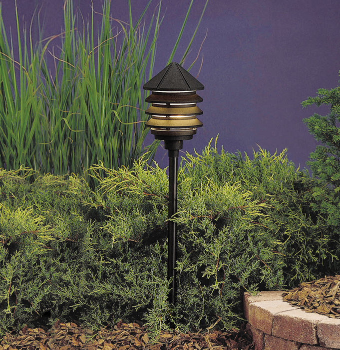 Kichler 15205BKT One Light Path & Spread, Textured Black