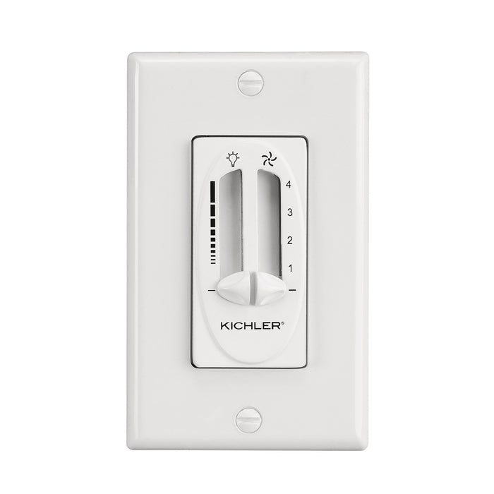 Kichler 337010WH Fan 4 Speed-Light Dimmer, White