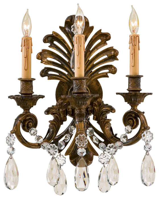 Metropolitan N952013 Three Light Wall Sconce, Stained Gold