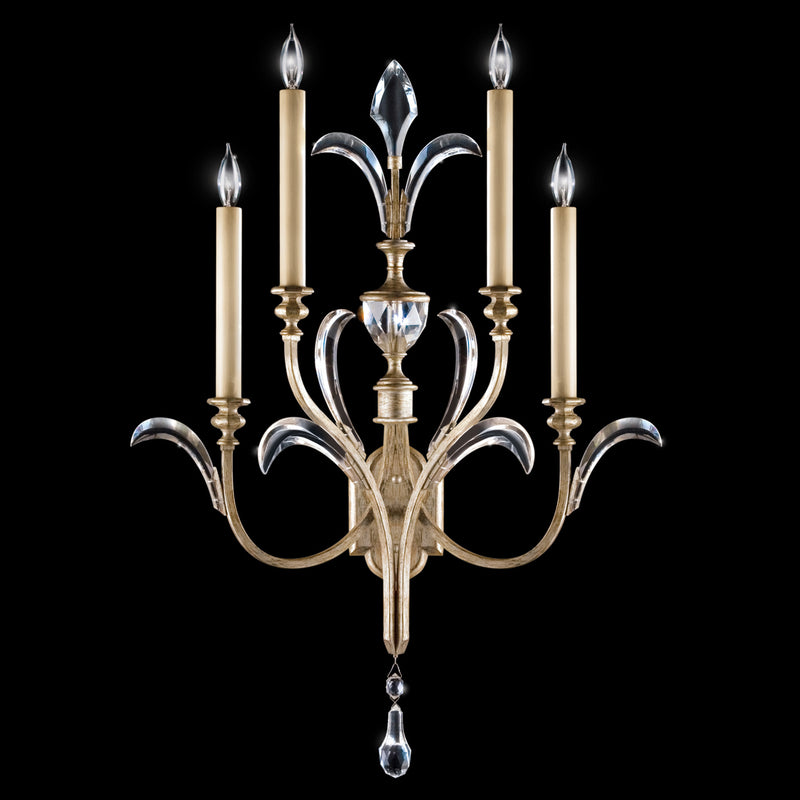 Fine Art 738650ST Four Light Wall Sconce, Silver