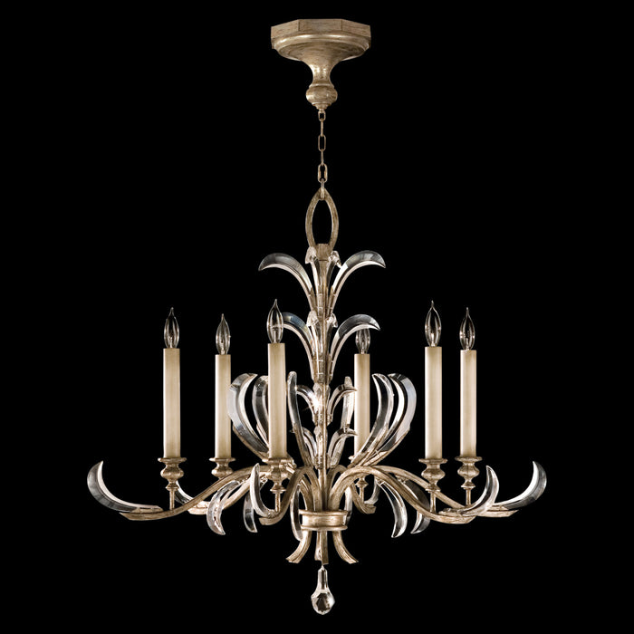 Fine Art 739140ST Six Light Chandelier, Silver