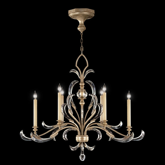Fine Art 739240ST Six Light Chandelier, Silver