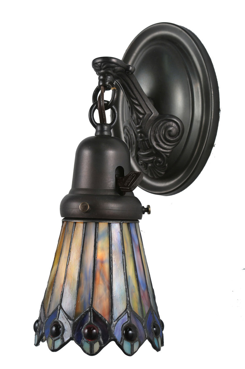 Meyda Tiffany 106004 One Light Wall Sconce, Craftsman Brown