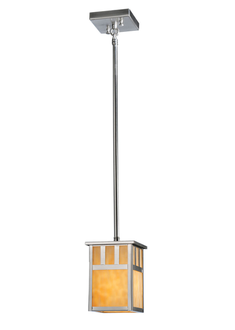 Meyda Tiffany 106392 One Light Mini Pendant, Brushed Nickel