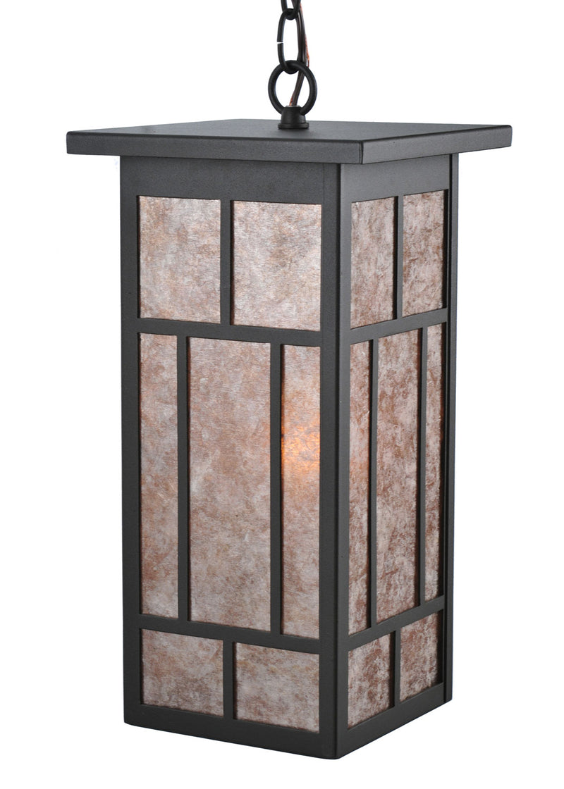 Meyda Tiffany 106532 One Light Pendant, Wrought Iron