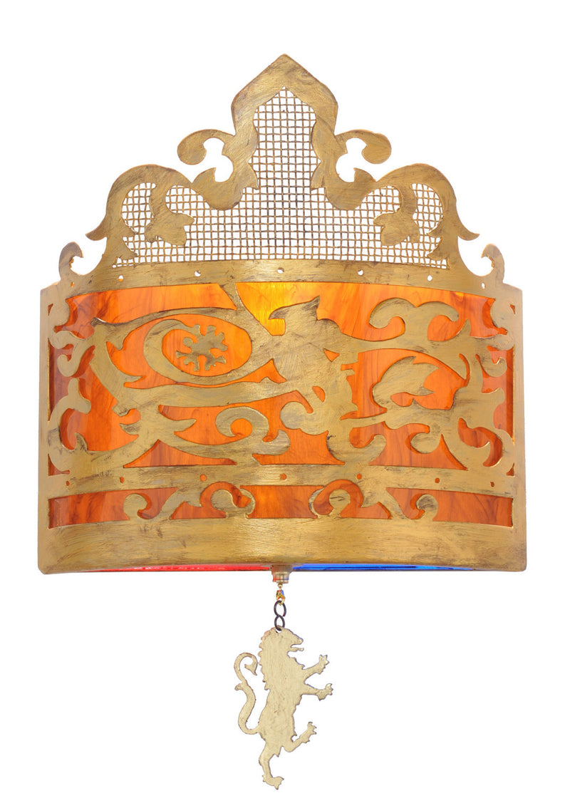 Meyda Tiffany 106877 One Light Wall Sconce, Antique Gold