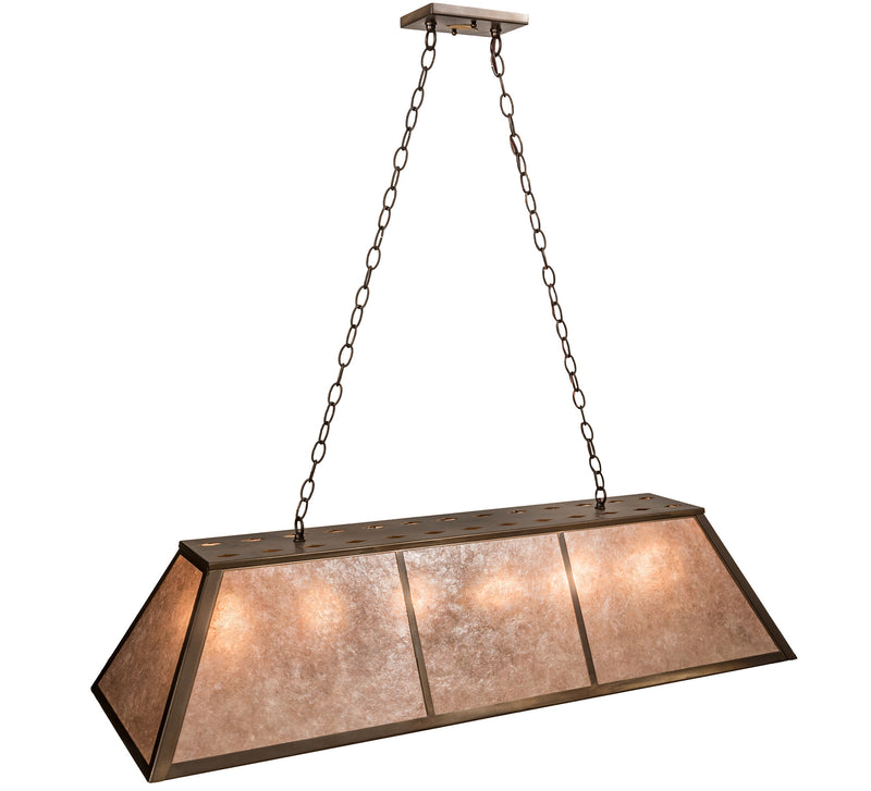 Meyda Tiffany 106959 Six Light Oblong Pendant, Antique Copper