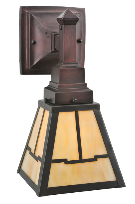 Meyda Tiffany 107065 One Light Wall Sconce, Beige Craftsman