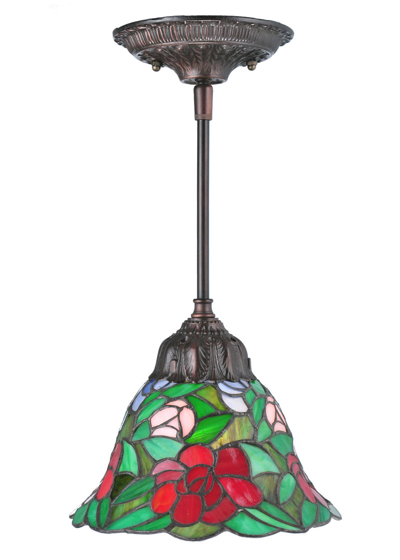 Meyda Tiffany 107145 One Light Mini Pendant, Gyb Flame Lt Blue
